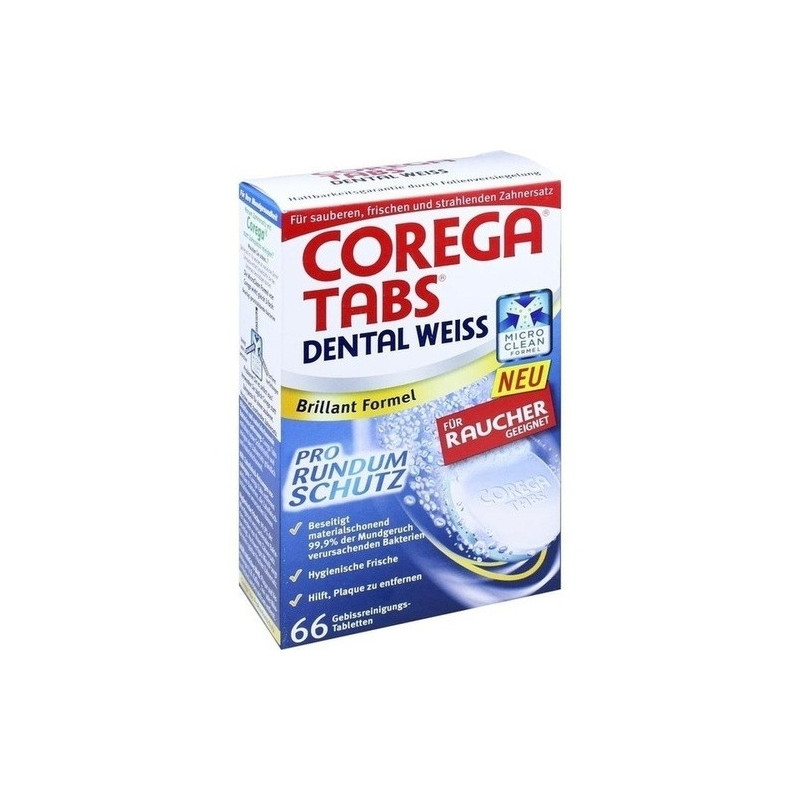 COREGA Tabs Dental Weiss fuer Raucher, 66 ST – PZN 9753037
