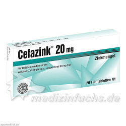 Cefazink 20mg, 20 ST – PZN 2252757