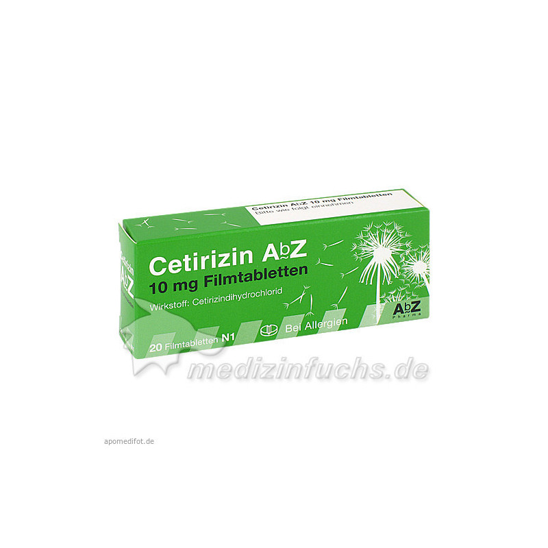 Cetirizin AbZ 10mg Filmtabletten, 20 ST – PZN 6716136