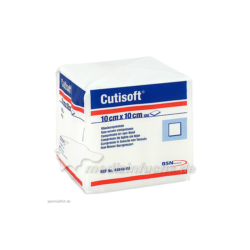 CUTISOFT VLIESKOMPRESSEN UNSTERIL 10X10CM, 100 ST – PZN 4894862
