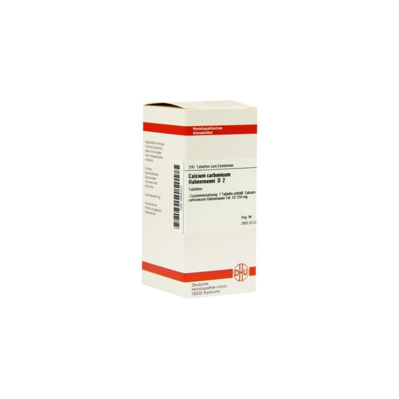 Calcium Carbonicum D 2 Tabletten Hahnemanni (200 stk) – PZN 2895053