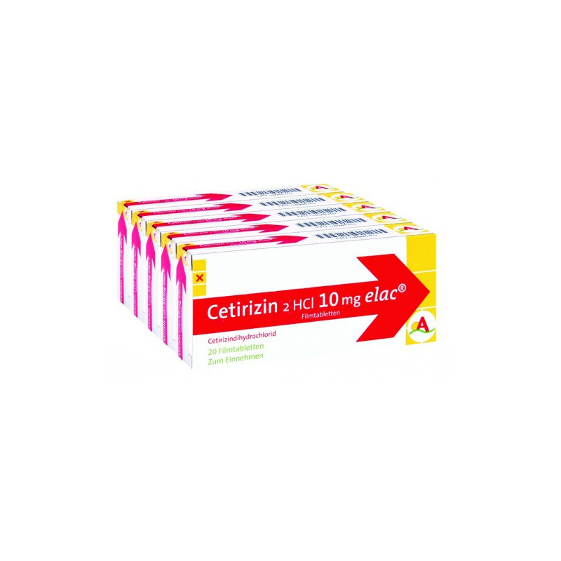 Cetirizindihydrochlorid elac 10mg, 5X20 ST – PZN 10979203