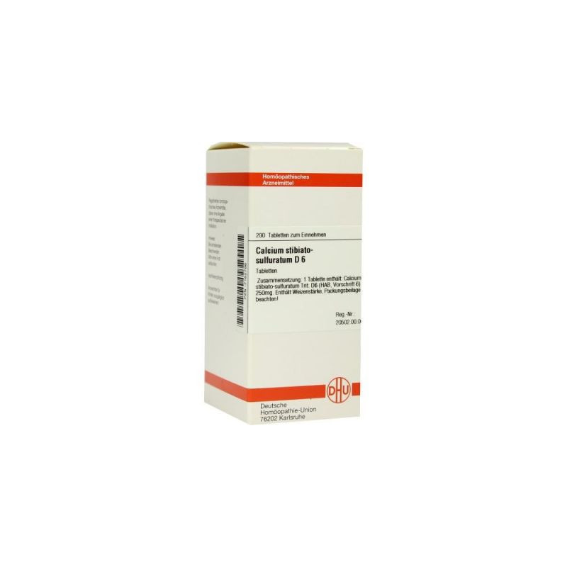 Calcium Stibiato Sulfuratum D 6 Tabletten (200 stk) – PZN 7162786