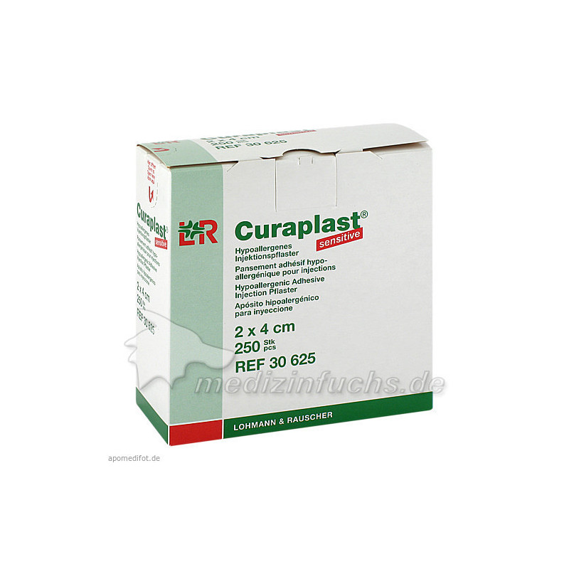 CURAPLAST INJEKTIONSPFLASTER SENSITIV 2X4CM, 250 ST – PZN 7378575