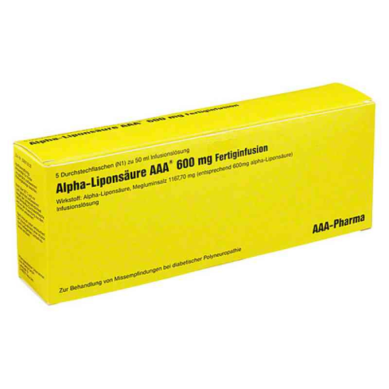 Alpha Liponsäure Aaa 600 mg Injektionsflaschen (5X50 ml) – PZN 4080585