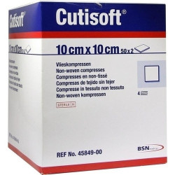 CUTISOFT VLIESKOMPRESSEN STERIL 10X10CM, 50X2 ST – PZN 4894891