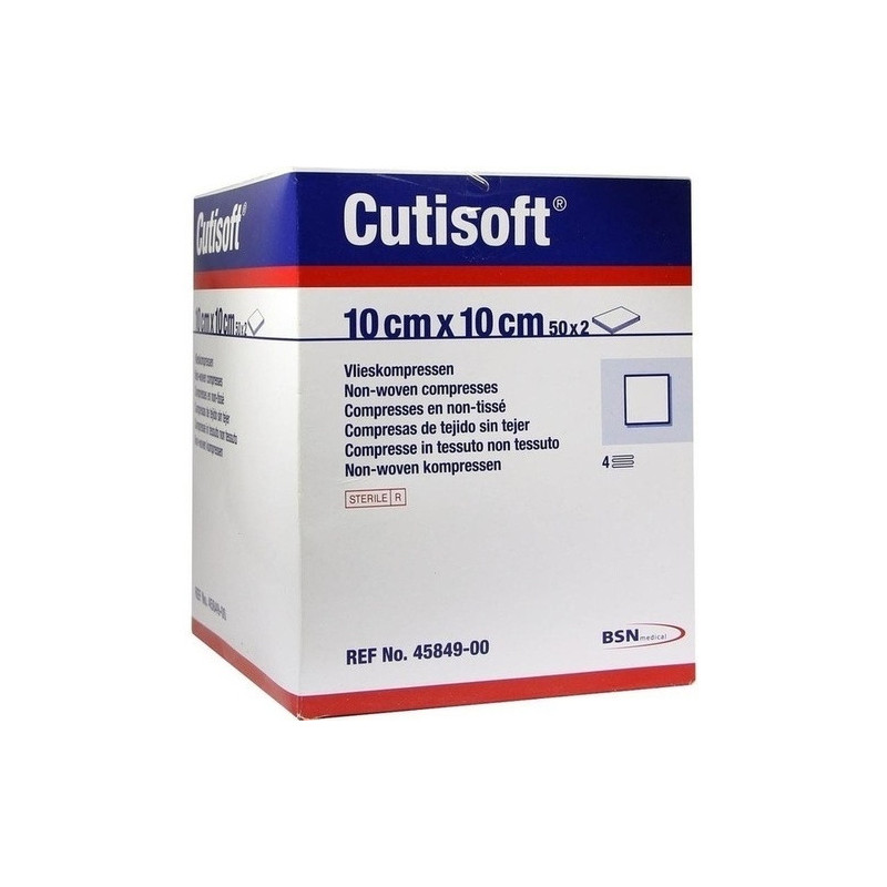 CUTISOFT VLIESKOMPRESSEN STERIL 10X10CM, 50X2 ST – PZN 4894891