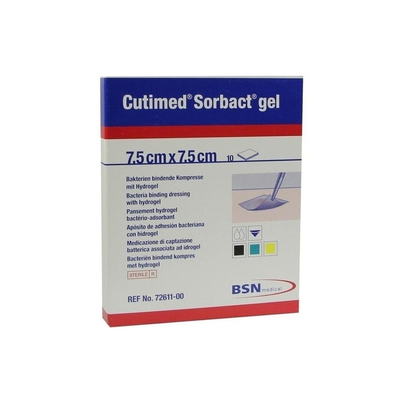 CUTIMED Sorbact Gel Kompressen 7,5x7,5 cm, 10 ST – PZN 2730346