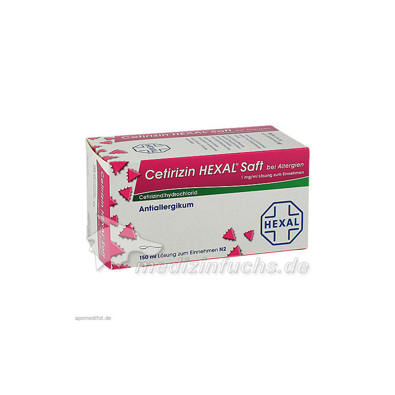 Cetirizin Hexal Saft bei Allergien, 150 ML – PZN 1830123