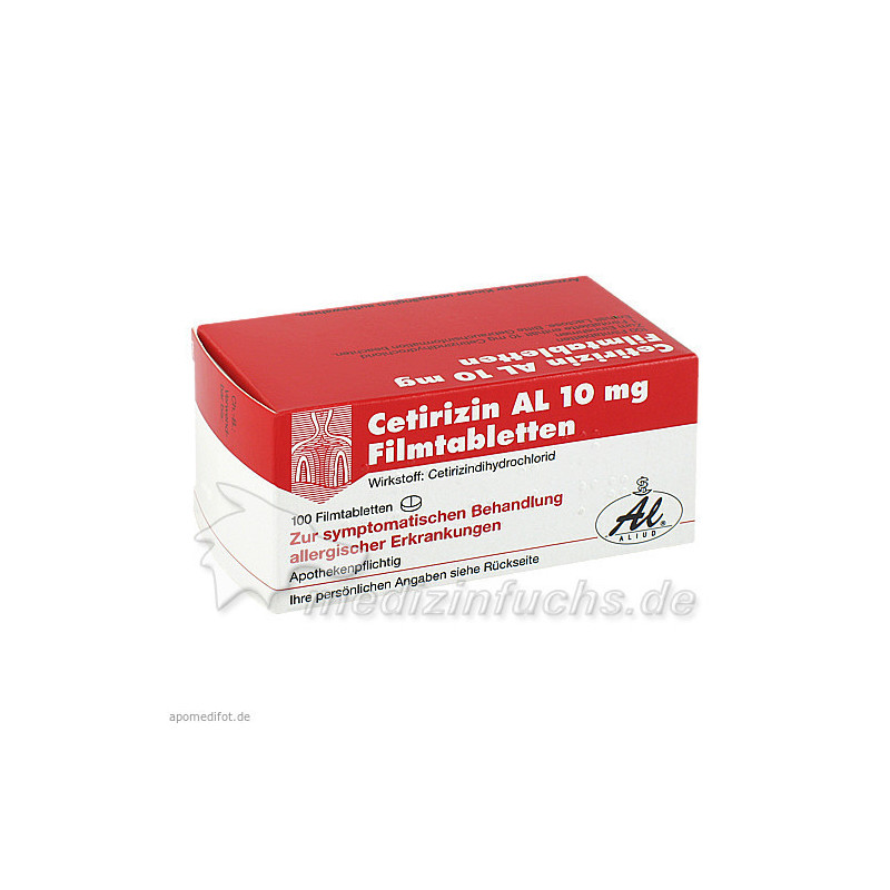 Cetirizin AL 10mg Filmtabletten, 100 ST – PZN 2406611