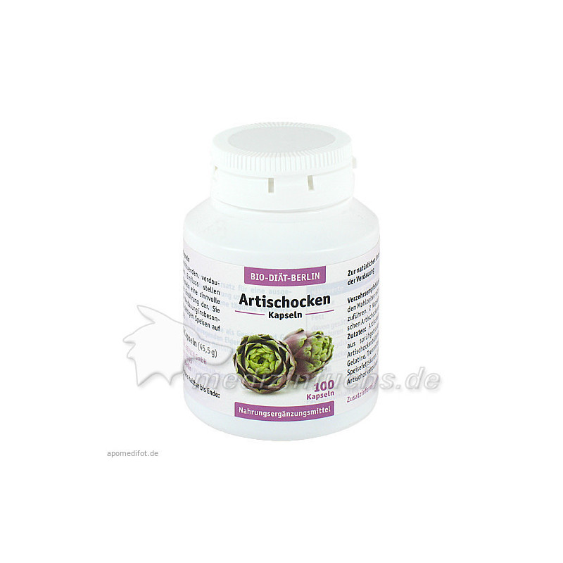 Artischocken-Kapseln BIO DIÄT, 100 ST – PZN 1411001