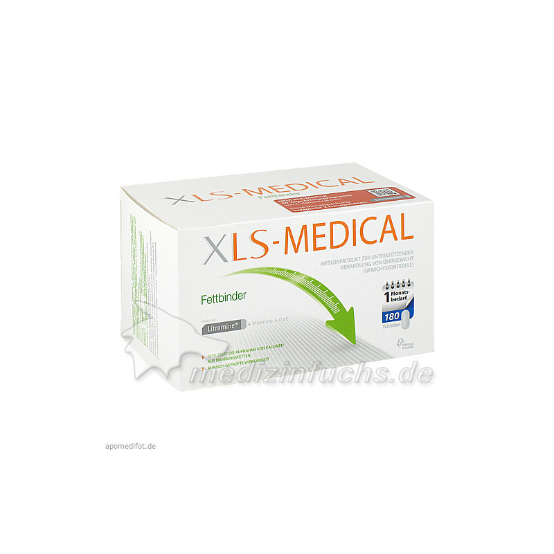 XLS Medical Fettbinder Tabletten Monatspackung, 180 ST – PZN 9731981
