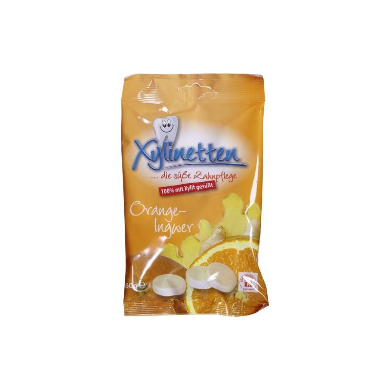 XYLINETTEN Orange Ingwer Bonbons, 60 G – PZN 10262468