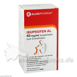 Ibuprofen AL 40mg/ml Suspension zum Einnehmen, 100 ML – PZN 9443124