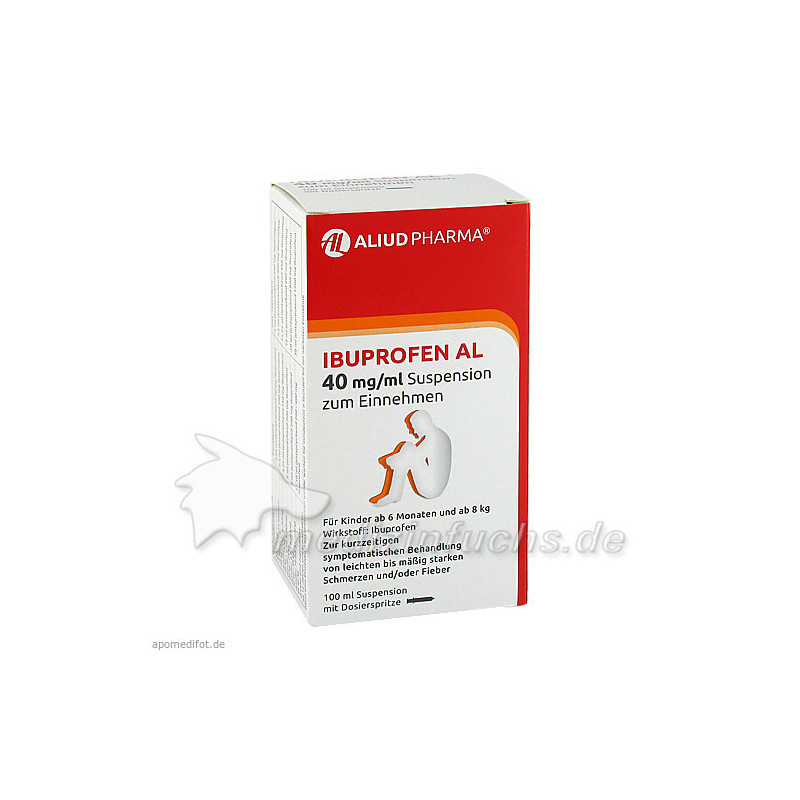 Ibuprofen AL 40mg/ml Suspension zum Einnehmen, 100 ML – PZN 9443124