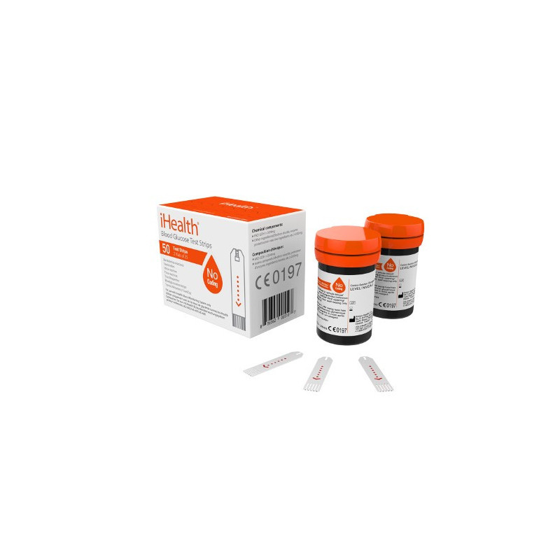 iHEALTH Blutzucker Teststreifen (2 x 25 Stück), 2X25 ST – PZN 12801538