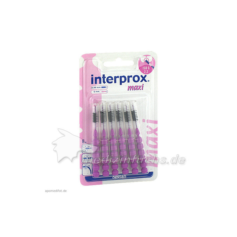 interprox reg maxi lila Interdentalbürste Blister, 6 ST – PZN 9043347