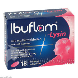 Ibuflam Lysin 400mg Filmtabletten, 18 ST – PZN 7089658