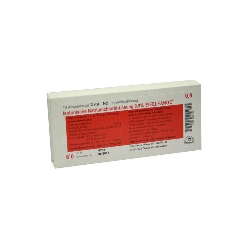 Isotonische Natriumchlorid-Lösung 0.9% EIFELFANGO, 10X2 ML – PZN 874064