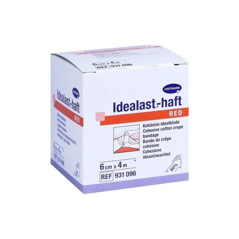 Idealast-haft color Binde 6cmx4m rot, 1 ST – PZN 10109436