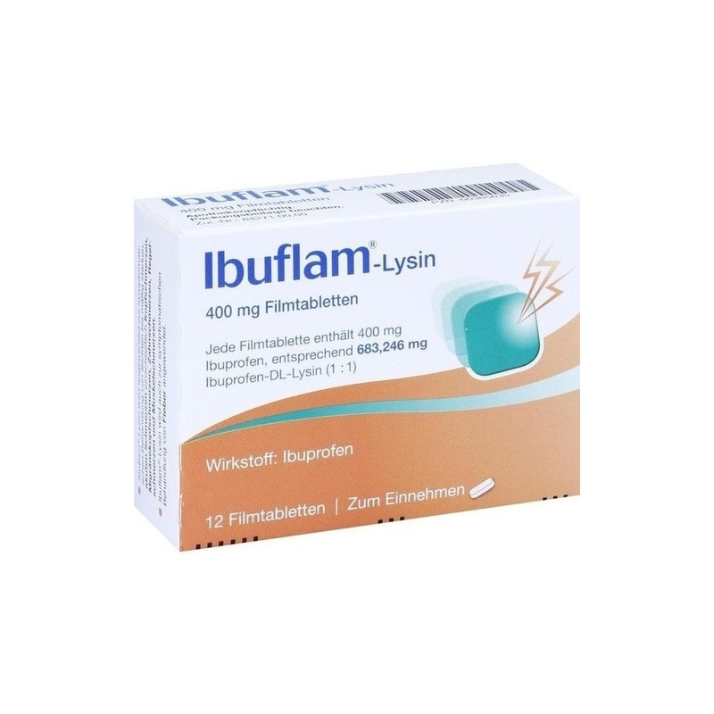 Ibuflam Lysin 400mg Filmtabletten, 12 ST – PZN 365635