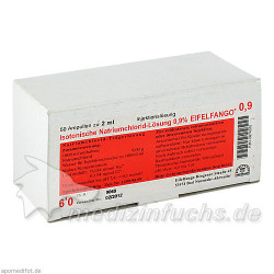 Isotonische Natriumchlorid-Lösung 0.9% EIFELFANGO, 50X2 ML – PZN 874070
