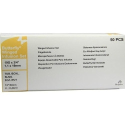 Infusionszubehör Butterfly 19G gelb, 50 ST – PZN 6463221