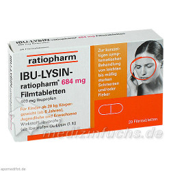IBU-LYSIN-ratiopharm 684mg Filmtabletten, 20 ST – PZN 7628546