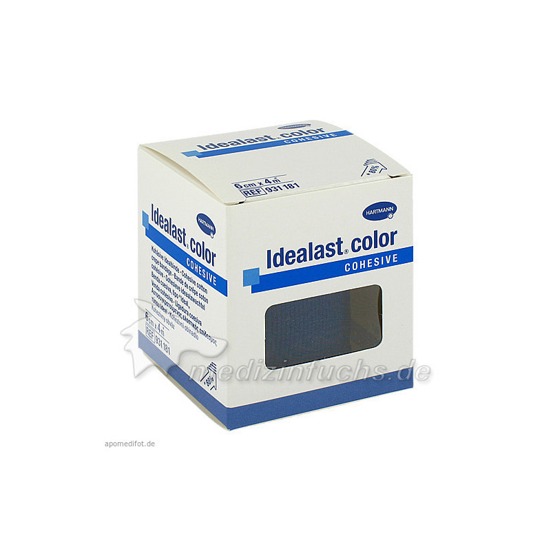 IDEALAST Color cohesive Binde 6 cmx4 m blau, 1 ST – PZN 676200