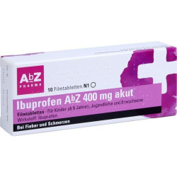 Ibuprofen AbZ 400 mg akut Filmtabletten, 10 ST – PZN 11722831