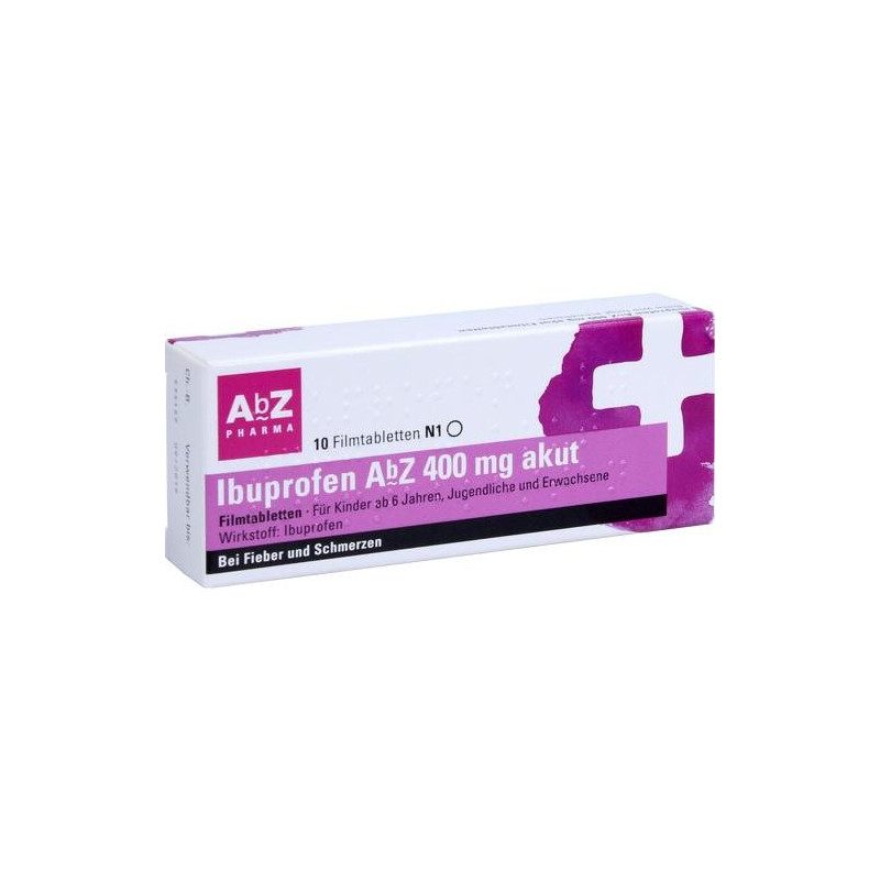 Ibuprofen AbZ 400 mg akut Filmtabletten, 10 ST – PZN 11722831