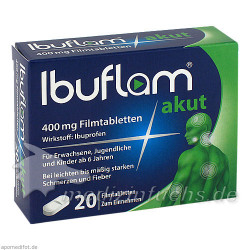 Ibuflam akut 400mg Filmtabletten, 20 ST – PZN 4100218