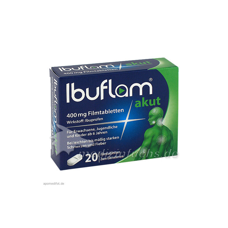 Ibuflam akut 400mg Filmtabletten, 20 ST – PZN 4100218