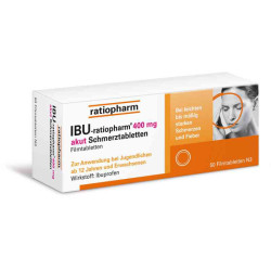 IBU-ratiopharm 400 akut Schmerztabletten (50 stk) – PZN 10019621