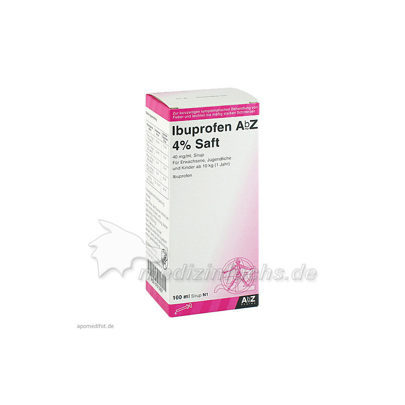 Ibuprofen AbZ 4% Saft, 100 ML – PZN 7013827