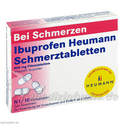 Ibuprofen Heumann Schmerztabletten 400MG FILMTABLE, 10 ST – PZN 40548