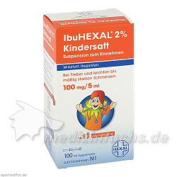 IbuHEXAL 2% Kindersaft Suspension z. Einnehmen, 100 ML – PZN 7222229