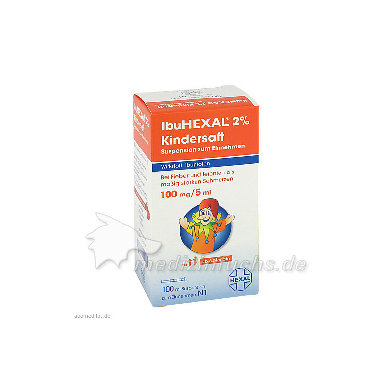 IbuHEXAL 2% Kindersaft Suspension z. Einnehmen, 100 ML – PZN 7222229