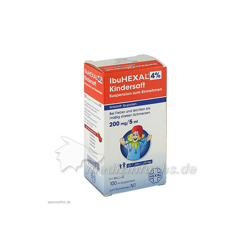 IbuHEXAL 4% Kindersaft Suspension z. Einnehmen, 100 ML – PZN 7222494