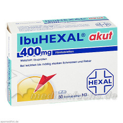 IbuHEXAL akut 400mg Filmtabletten, 50 ST – PZN 3161577