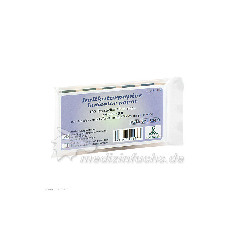 Indikatorpapier, 100 ST – PZN 213049