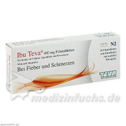 Ibu Teva 400mg Filmtabletten, 20 ST – PZN 7343074