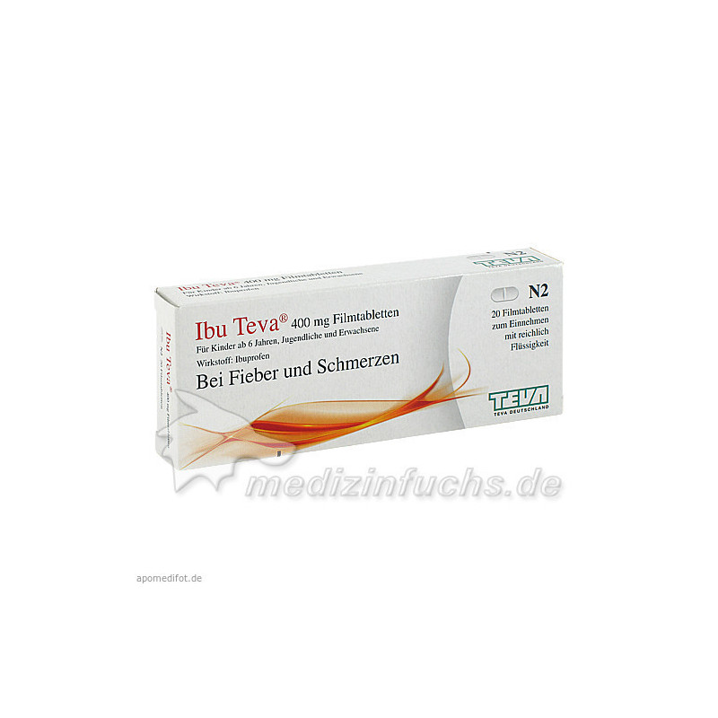 Ibu Teva 400mg Filmtabletten, 20 ST – PZN 7343074